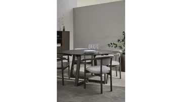 Matbord Jämtorrås ø130/230 cm - Brunlackad och vitpigmenterad ek - Möbler - Bord & matgrupp - Matbord & köksbord