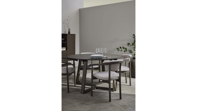Matbord Jämtorrås ø130/230 cm - Brunlackad och vitpigmenterad ek - Möbler - Bord & matgrupp - Matbord & köksbord