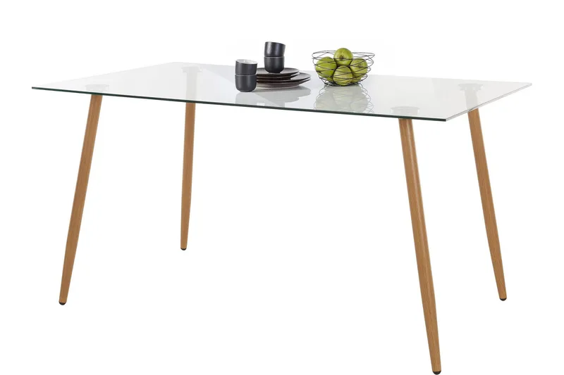 Abia Matbord 140 cm Glas - Brun - Möbler - Bord & matgrupp - Matbord & köksbord