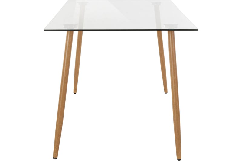 Abia Rektangulärt Matbord 140 cm med Trä- och Ekutseende - Transparent - Möbler - Bord & matgrupp - Matbord & köksbord