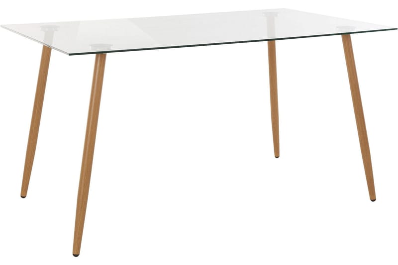 Abia Rektangulärt Matbord 140 cm med Trä- och Ekutseende - Transparent - Möbler - Bord & matgrupp - Matbord & köksbord
