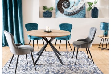 Astera Matbord 120 cm Runt - Ek/Svart - Möbler - Bord & matgrupp - Matbord & köksbord