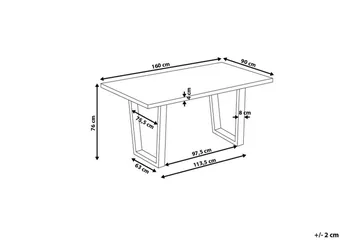 Austin Matbord 160 cm - Brun - Möbler - Bord & matgrupp - Matbord & köksbord
