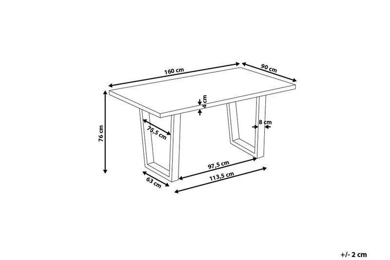 Austin Matbord 160 cm - Brun - Möbler - Bord & matgrupp - Matbord & köksbord