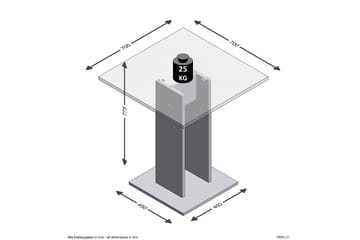 Bandol Litet Kvadratiskt Matbord 70 cm med Betongutseende - Betonggrå - Möbler - Bord & matgrupp - Matbord & köksbord