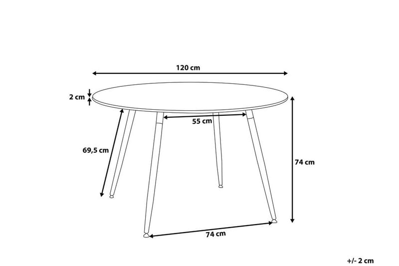 Bovio Runt Matbord 120 cm i Trä - Svart - Möbler - Bord & matgrupp - Matbord & köksbord