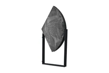 Buluca Runt Matbord 100 cm i Trä med Marmor- och Metallutseende - Mörkgrå - Möbler - Bord & matgrupp - Matbord & köksbord