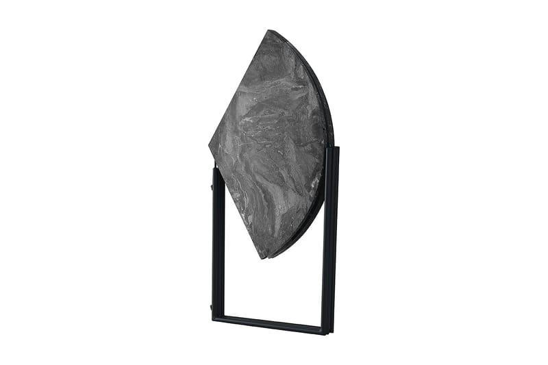 Buluca Runt Matbord 100 cm i Trä med Marmor- och Metallutseende - Mörkgrå - Möbler - Bord & matgrupp - Matbord & köksbord