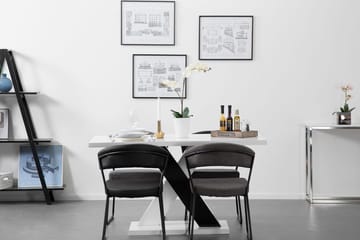 Cesi Rektangulärt Matbord 140 cm i Målat Trä - Vit / Svart - Möbler - Bord & matgrupp - Matbord & köksbord
