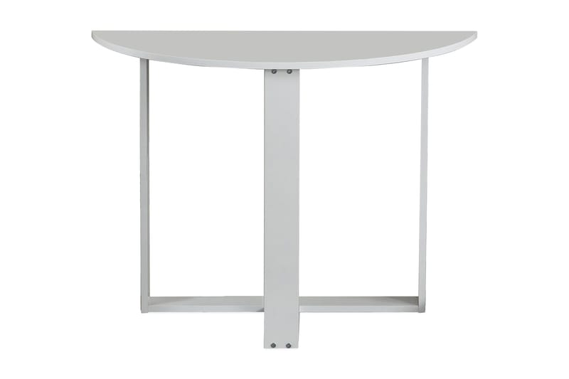 Comfortale Halvrunt Matbord 106 cm i Trä, Vit