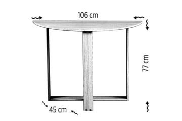 Comfortale Halvrunt Matbord 106 cm i Trä - Vit - Möbler - Bord & matgrupp - Matbord & köksbord