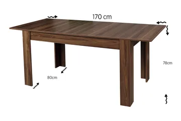 Comfortale Matbord Förlängningsbart - Ek/Brun - Möbler - Bord & matgrupp - Matbord & köksbord