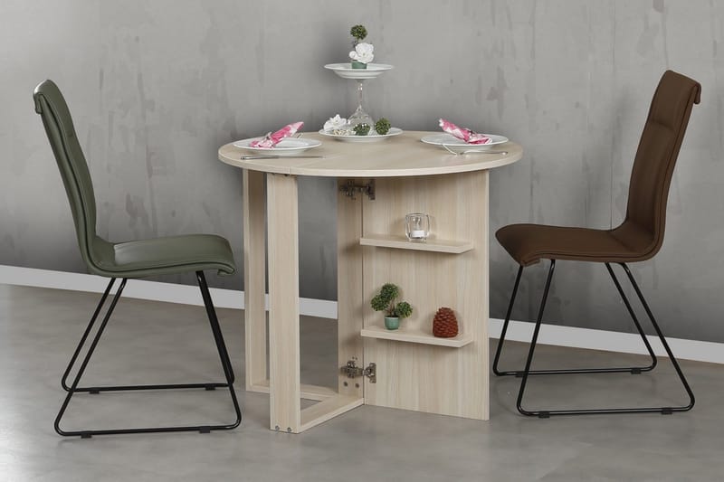 Comfortale Matbord Runt Hopfällbart - Ek - Möbler - Bord & matgrupp - Matbord & köksbord
