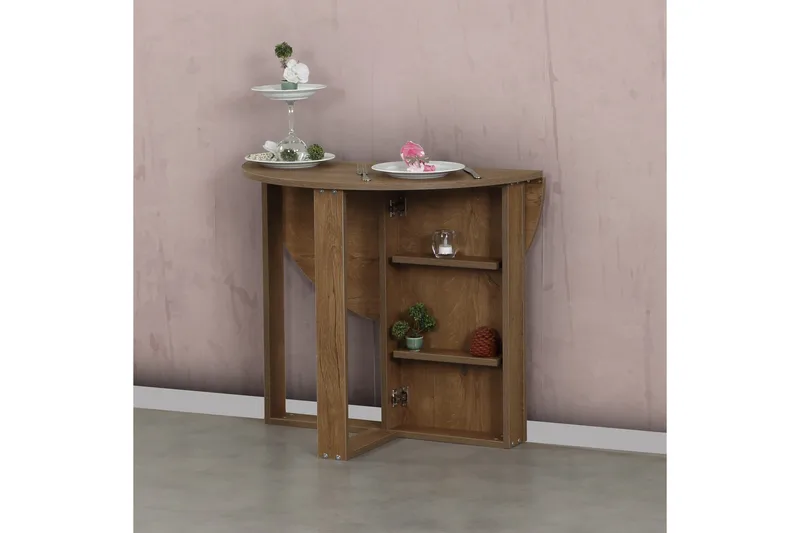 Comfortale Matbord Runt Hopfällbart - Mörk Ek - Möbler - Bord & matgrupp - Matbord & köksbord