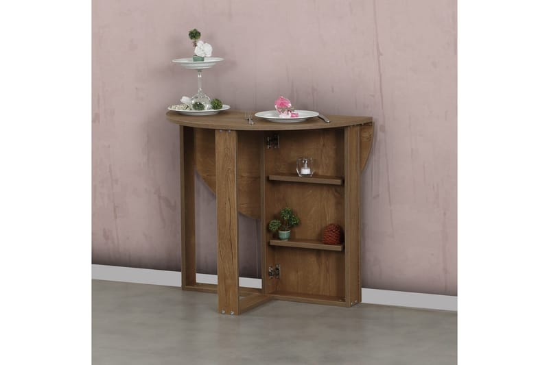 Comfortale Matbord Runt Hopfällbart - Mörk Ek - Möbler - Bord & matgrupp - Matbord & köksbord