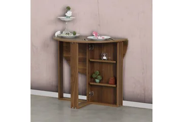 Comfortale Matbord Runt Hopfällbart - Valnöt - Möbler - Bord & matgrupp - Matbord & köksbord