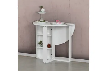 Comfortale Matbord Runt Hopfällbart - Vit - Möbler - Bord & matgrupp - Matbord & köksbord