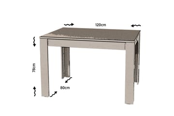 Comfortale Rektangulärt Matbord 120 cm i Trä med Ekutseende - Brun - Möbler - Bord & matgrupp - Matbord & köksbord