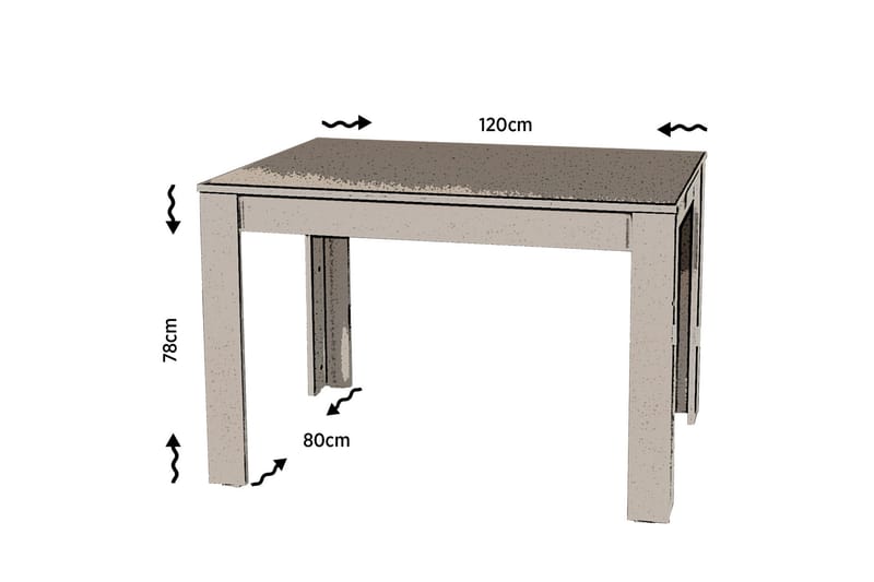 Comfortale Rektangulärt Matbord 120 cm i Trä med Ekutseende - Brun - Möbler - Bord & matgrupp - Matbord & köksbord