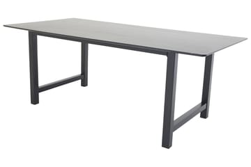 Count Stort Rektangulärt Matbord 220 cm med Mörkt Trä- och Metallutseende - Svart - Möbler - Bord & matgrupp - Matbord & köksbord