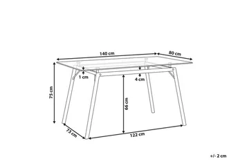 Demba Matbord 140 cm - Transparent/Ljust Trä - Möbler - Bord & matgrupp - Matbord & köksbord
