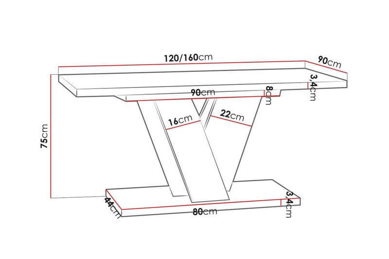 Denogal Matbord 90 cm Grey - Möbler - Bord & matgrupp - Matbord & köksbord