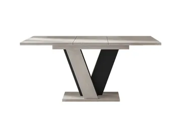 Denogal Utdragbart Rektangulärt Matbord 120 cm med Betongutseende - Ljusgrå - Möbler - Bord & matgrupp - Matbord & köksbord