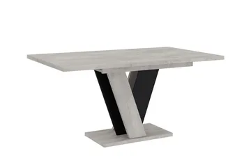 Denogal Utdragbart Rektangulärt Matbord 120 cm med Betongutseende - Ljusgrå - Möbler - Bord & matgrupp - Matbord & köksbord