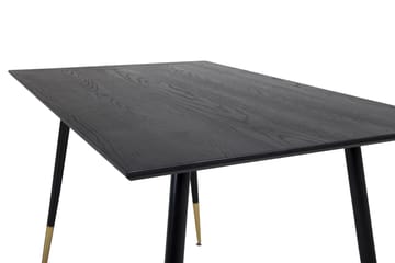 Dipp Rektangulärt Matbord 120 cm med Valnöts- och Metallutseende - Svart - Möbler - Bord & matgrupp - Matbord & köksbord