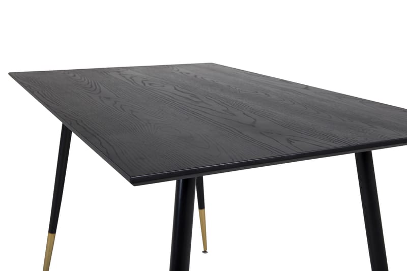 Dipp Rektangulärt Matbord 120 cm med Valnöts- och Metallutseende - Svart - Möbler - Bord & matgrupp - Matbord & köksbord