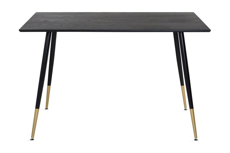 Dipp Rektangulärt Matbord 120 cm med Valnöts- och Metallutseende, Svart