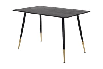 Dipp Rektangulärt Matbord 120 cm med Valnöts- och Metallutseende - Svart - Möbler - Bord & matgrupp - Matbord & köksbord