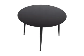 Dipp Runt Matbord 115 cm i Trä med Mörkt Trä- och Metallutseende - Svart - Möbler - Bord & matgrupp - Matbord & köksbord