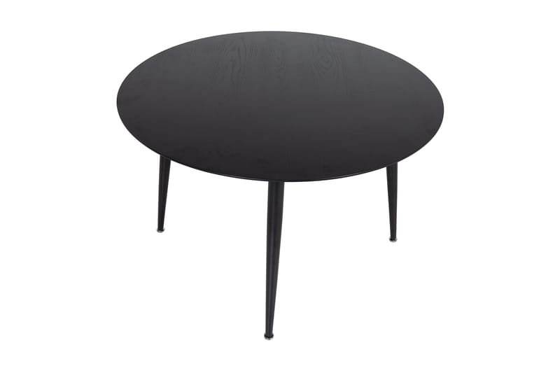 Dipp Runt Matbord 115 cm i Trä med Mörkt Trä- och Metallutseende - Svart - Möbler - Bord & matgrupp - Matbord & köksbord