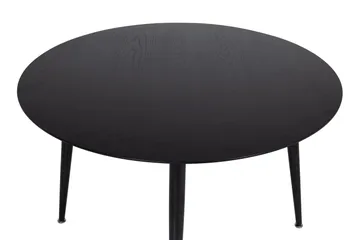 Dipp Runt Matbord 115 cm i Trä med Mörkt Trä- och Metallutseende - Svart - Möbler - Bord & matgrupp - Matbord & köksbord