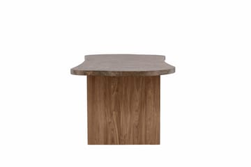 Eleonora Stort Asymmetriskt Matbord 230 cm i Trä med Valnöts- och Marmorutseende - Brun - Möbler - Bord & matgrupp - Matbord & köksbord