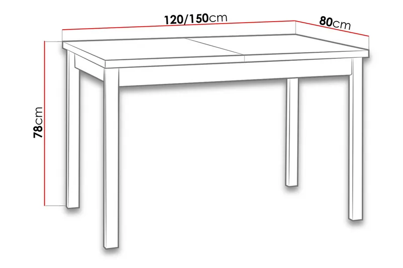 Ericka Matbord - Vit/Svart - Möbler - Bord & matgrupp - Matbord & köksbord