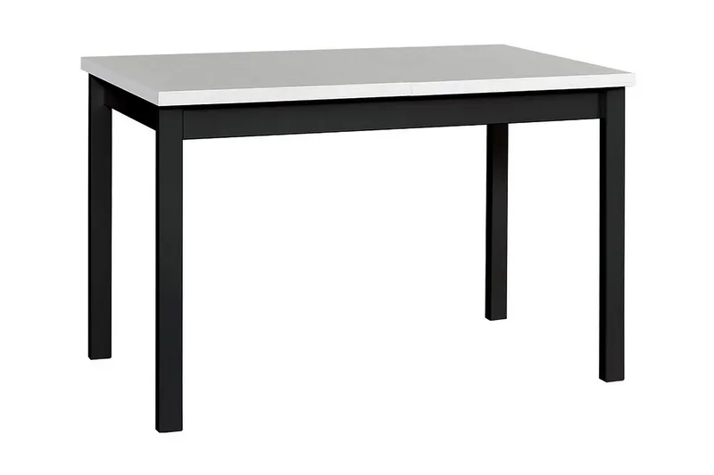 Ericka Utdragbart Rektangulärt Matbord 120 cm, Vit|Svart