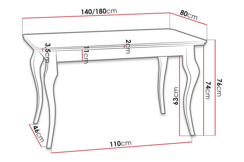 Ersholn Matbord - Vit - Möbler - Bord & matgrupp - Matbord & köksbord