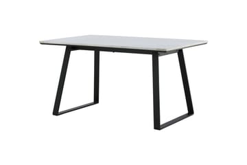 Estelle Rektangulärt Matbord 140 cm med Marmorskiva och Metallutseende - Vit - Möbler - Bord & matgrupp - Matbord & köksbord