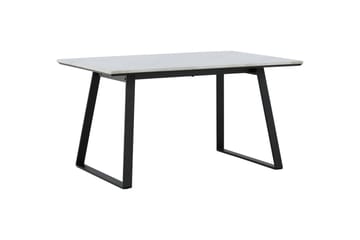 Estelle Rektangulärt Matbord 140 cm med Marmorskiva och Metallutseende - Vit - Möbler - Bord & matgrupp - Matbord & köksbord