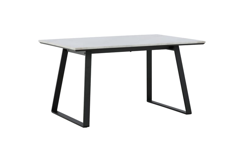 Estelle Rektangulärt Matbord 140 cm med Marmorskiva och Metallutseende - Vit - Möbler - Bord & matgrupp - Matbord & köksbord