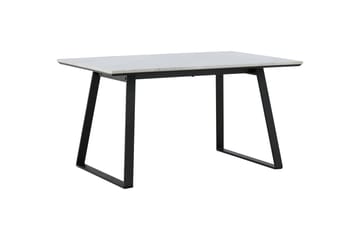 Estelle Rektangulärt Matbord 140 cm med Marmorskiva och Metallutseende - Vit - Möbler - Bord & matgrupp - Matbord & köksbord