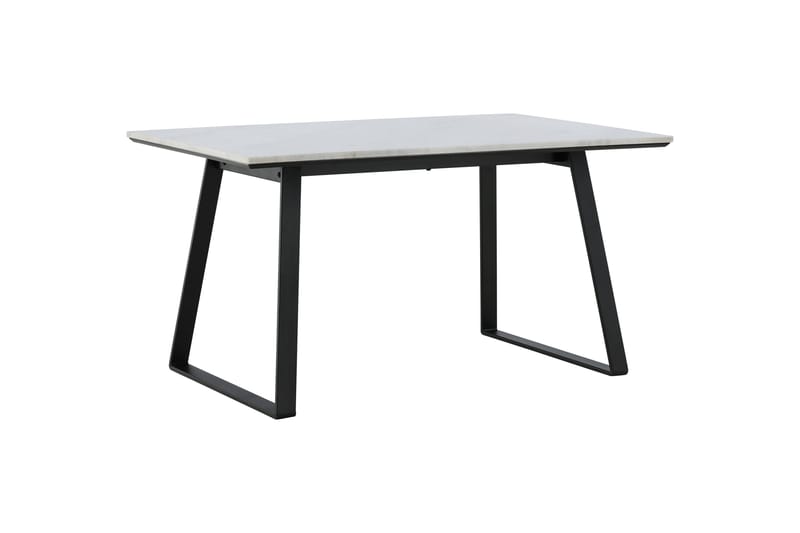 Estelle Rektangulärt Matbord 140 cm med Marmorskiva och Metallutseende - Vit - Möbler - Bord & matgrupp - Matbord & köksbord