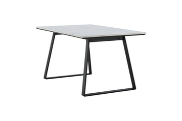 Estelle Rektangulärt Matbord 140 cm med Marmorskiva och Metallutseende - Vit - Möbler - Bord & matgrupp - Matbord & köksbord