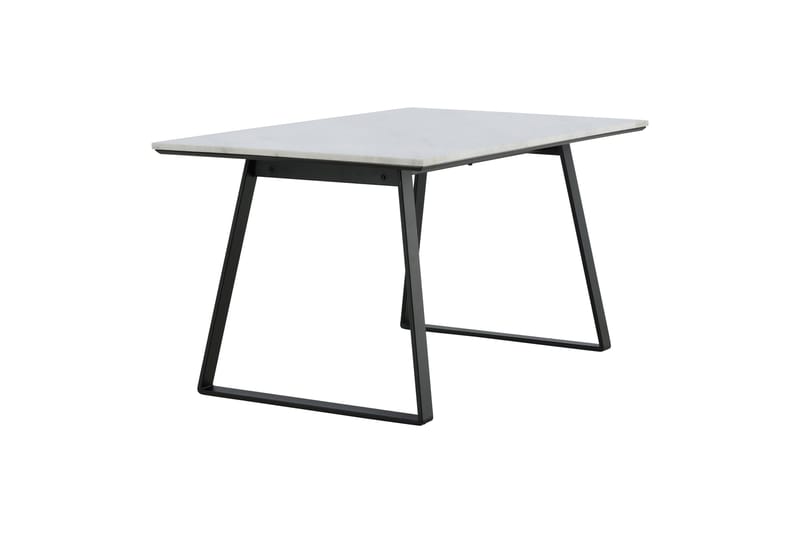 Estelle Rektangulärt Matbord 140 cm med Marmorskiva och Metallutseende - Vit - Möbler - Bord & matgrupp - Matbord & köksbord