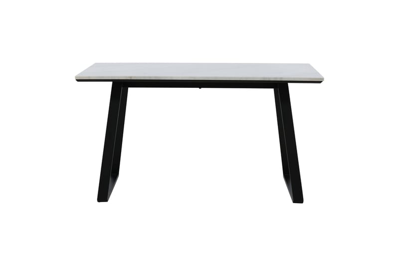 Estelle Rektangulärt Matbord 140 cm med Marmorskiva och Metallutseende - Vit - Möbler - Bord & matgrupp - Matbord & köksbord