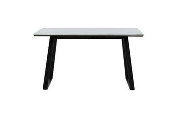 Estelle Rektangulärt Matbord 140 cm med Marmorskiva och Metallutseende - Vit - Möbler - Bord & matgrupp - Matbord & köksbord