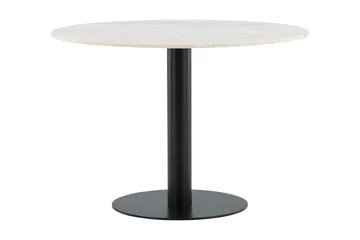 Estelle Runt Matbord 106 cm i Marmor - Vit/Svart - Möbler - Bord & matgrupp - Matbord & köksbord