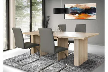 Ethelyne Utdragbart Rektangulärt Matbord 140 cm i Ek - Brun - Möbler - Bord & matgrupp - Matbord & köksbord